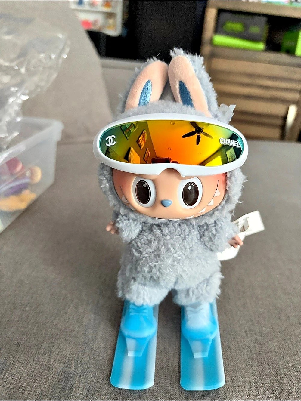 Labubu or XS Doll Blue Ski set. Doll NOT included